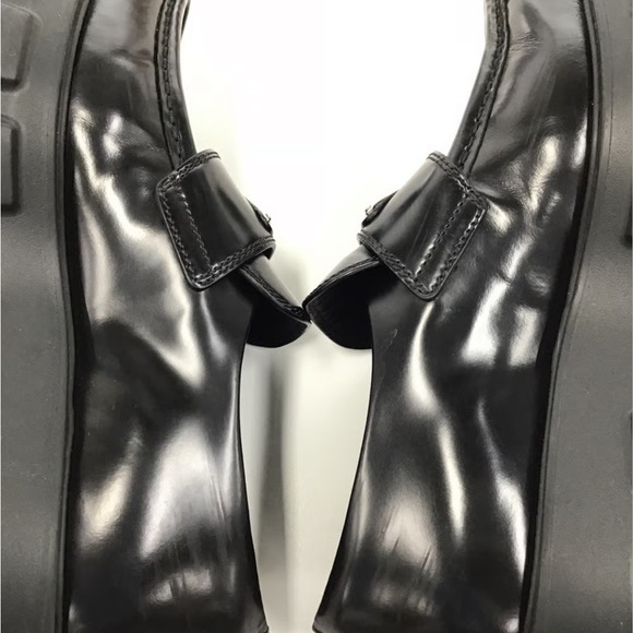 Prada Brushed Leather Monolith Pointed Loafers - Picture 7 of 9